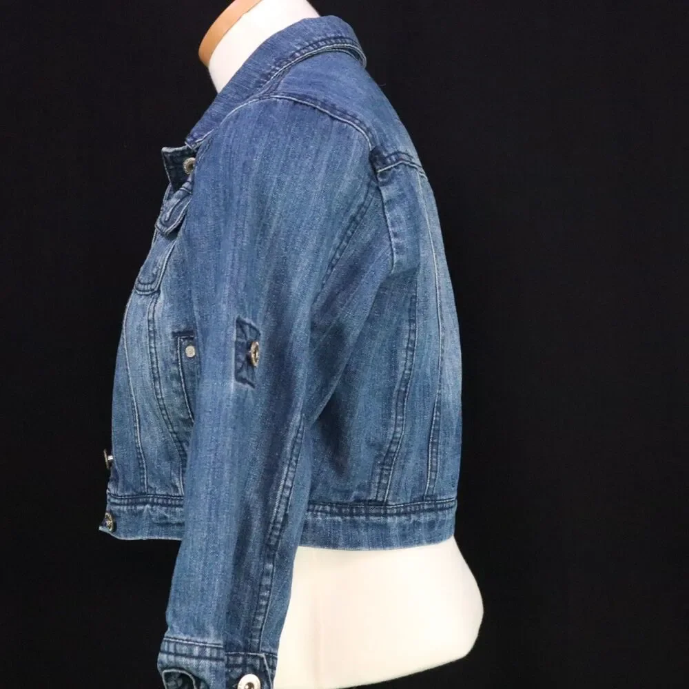 Denim Jacket Highway Jeans Kids Size M Roll Tab Sleeve Pockets